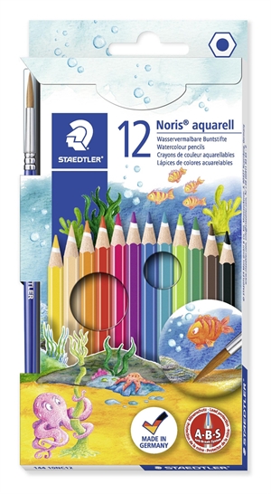 Staedtler Crayon de couleur Noris Club Aquarelle ass (12)